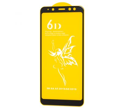 Захисне скло 6D Premium для Samsung Galaxy A8 2018 (A530) чорне (OEM)