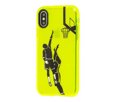 Чохол для iPhone X / Xs Neon print basketball