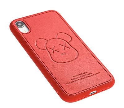 Чохол для iPhone Xr Kaws leather червоний 2737315
