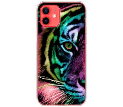 Чохол для iPhone 12 MixCase звірі кольоровий тигр