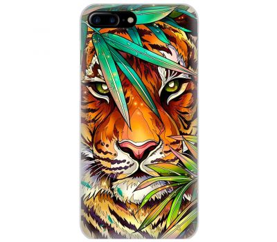 Чохол для iPhone 7 Plus / 8 Plus MixCase звірі тигр у листі
