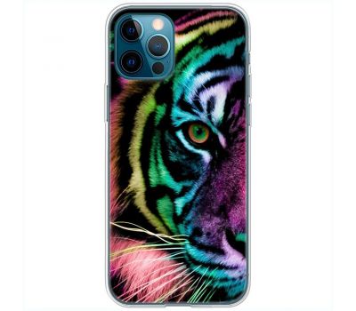 Чохол для iPhone 12 Pro MixCase звірі кольоровий тигр