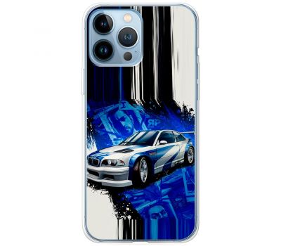 Чохол для iPhone 13 Pro MixCase авто бмв на синьому