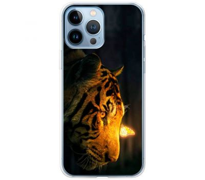 Чохол для iPhone 13 Pro MixCase звірі тигр з метеликом