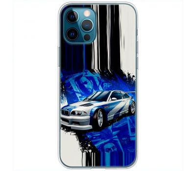 Чохол для iPhone 12 Pro Max MixCase авто бмв на синьому