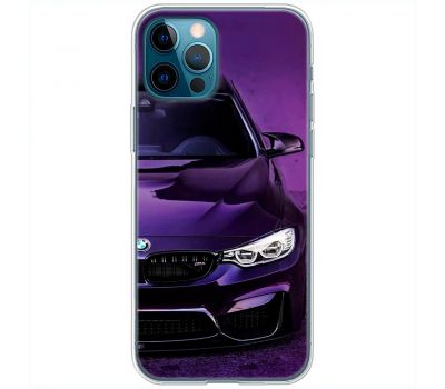 Чохол для iPhone 12 Pro Max MixCase авто бмв фіолетовий