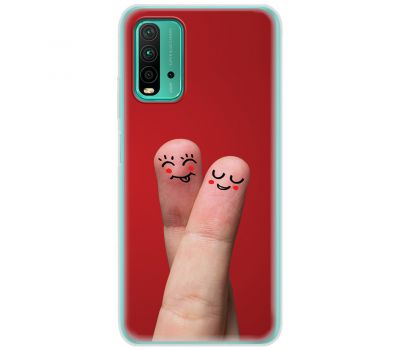 Чохол для Xiaomi Redmi 9T MixCase для закоханих пальців смайл