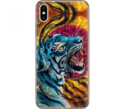 Чохол для iPhone XS Max MixCase звірі білий тигр у квітах