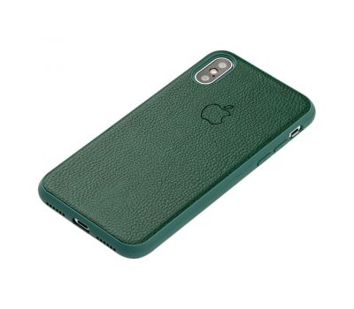 Чохол для iPhone X / Xs Leather cover зелений 2744625