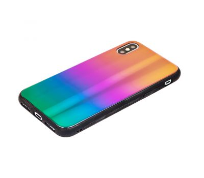 Чохол Colourful Benzo для iPhone X / Xs фіолетово-зелений 2744594
