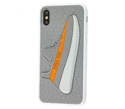 Чохол для iPhone X / Xs Sneakers Brand yeezy 350 сірий