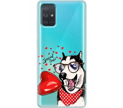 Чохол для Samsung Galaxy A71 (A715) MixCase день закоханих закоханий собака