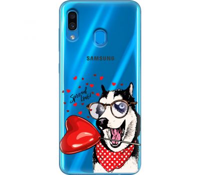 Чохол для Samsung Galaxy A20 / A30 MixCase день закоханих закоханий собака