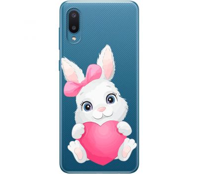 Чохол для Samsung A02 (A022) MixCase день закоханих заєць із серцем