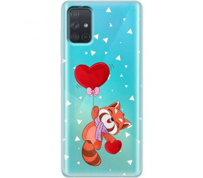 Чохол для Samsung Galaxy A71 (A715) MixCase день закоханих єнот та кулька