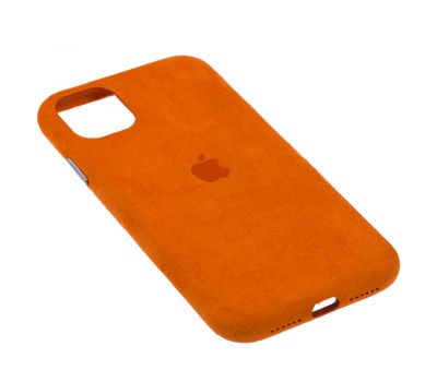 Чохол для iPhone 11 Alcantara 360 помаранчевий 2746347