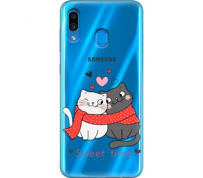 Чохол для Samsung Galaxy A20 / A30 MixCase день закоханих закохані коти