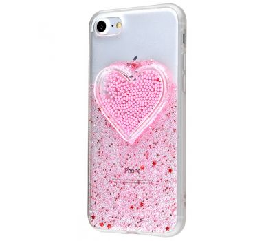 Чохол для iPhone 7/8 Diamond Hearts рожевий
