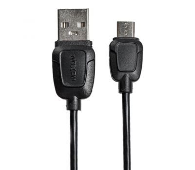 Кабель USB Moxom CC-60 microUSB 2.4A чорний 2755975