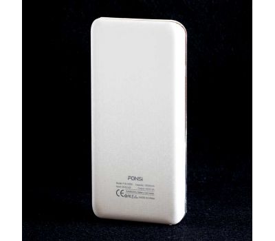 Зовнішній акумулятор Power Bank Fonsi F18-10000 mAh white 2759316
