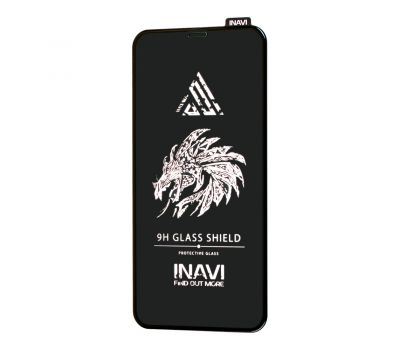 Захисне скло для iPhone Xr/11 Inavi Premium чорне (OEM)