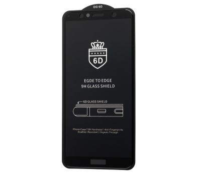Захисне скло 6D для Huawei Y6 2018 OG Crown чорне (OEM)