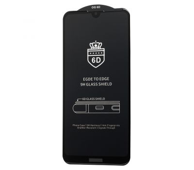 Захисне скло 6D для Huawei Y7 2019 OG Crown чорне (OEM)