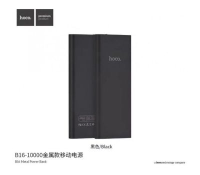 Зовнішній акумулятор power bank Hoco B16 Metal Surface 10000 mAh black 2764356