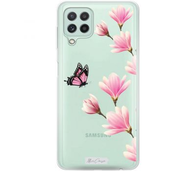 Чохол для Samsung Galaxy A22 (A225) / M32 (M325) Mixcase метелики квіти