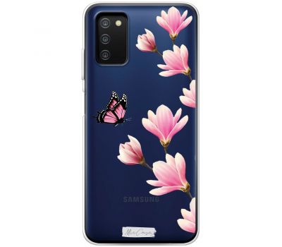 Чохол для Samsung Galaxy A03s (A307) MixCase метелики квіти
