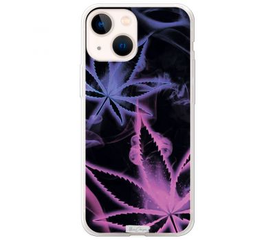 Чохол для iPhone 13 MixCase трави листя на чорному