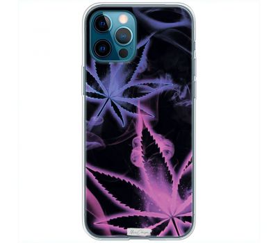 Чохол для iPhone 12 Pro MixCase трава листя на чорному