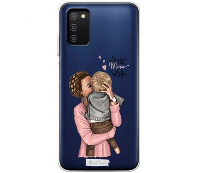 Чохол для Samsung Galaxy A03s (A037) MixCase дівчина мама з сином