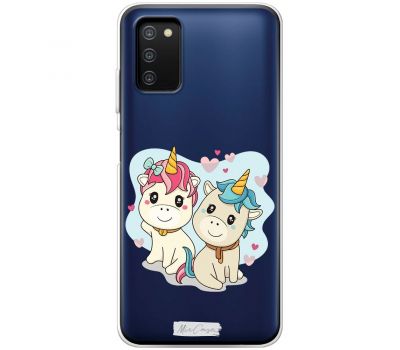 Чохол для Samsung Galaxy A03s (A037) MixCase тварини пара одноріжок