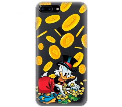Чохол для iPhone 7 Plus / 8 Plus MixCase гроші качка із золотом