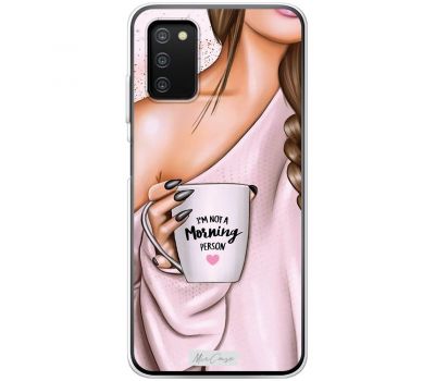 Чохол для Samsung Galaxy A03s (A037) MixCase дівчина з кавою