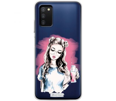 Чохол для Samsung Galaxy A03s (A037) MixCase дівчина дівчина з газуванням