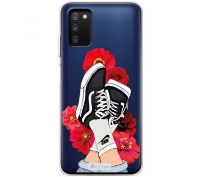 Чохол для Samsung Galaxy A03s (A037) MixCase дівчина квіти кеди