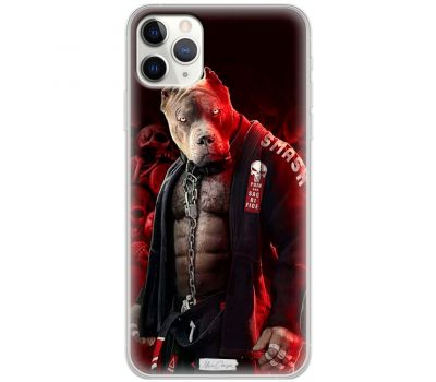 Чохол для iPhone 11 Pro Max MixCase спорт принт спорт піт буль боєць