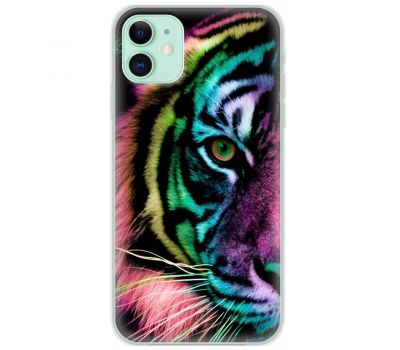 Чохол для iPhone 11 MixCase звірі кольоровий тигр