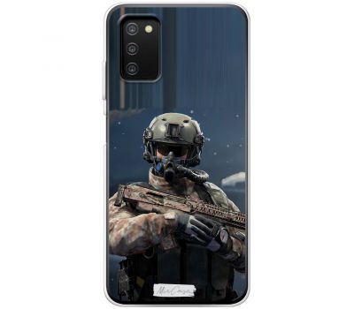 Чохол для Samsung Galaxy A03s (A037) Mixcase військові солдати в амуніції