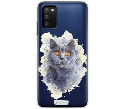 Чохол для Samsung Galaxy A03s (A037) MixCase тварини кіт з великими очей