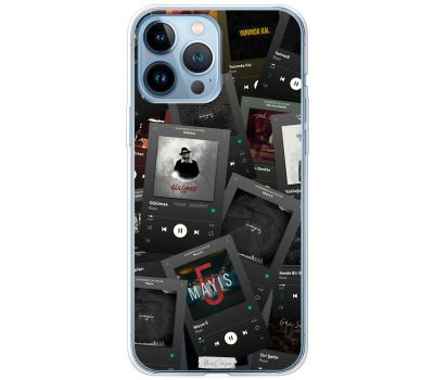 Чохол для iPhone 13 Pro MixCase музика альбоми темний