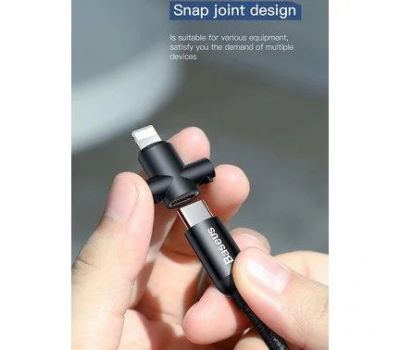 Кабель USB Baseus U-shaped Portable Type-C/Lightning Cable чорний 2802205