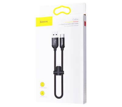 Кабель USB Baseus U-shaped Portable Type-C/Lightning Cable чорний 2802199