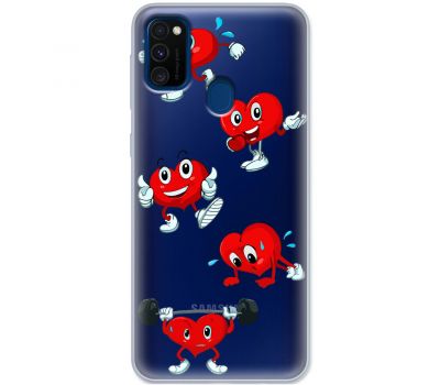 Чохол для Samsung M21 / M30s MixCase день закоханих смайлик серце