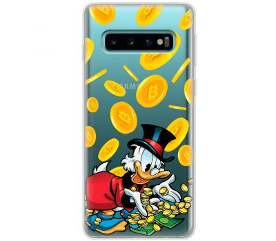 Чохол для Samsung Galaxy S10 (G973) MixCase гроші качка із золотом