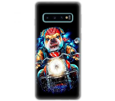 Чохол для Samsung Galaxy S10 (G973) MixCase звірі бульдог байкер