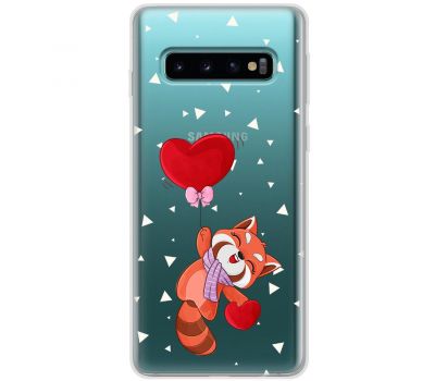 Чохол для Samsung S10 (G973) MixCase день закоханих єнот та кулька