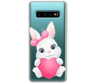 Чохол для Samsung S10 (G973) MixCase день закоханих заєць із серцем